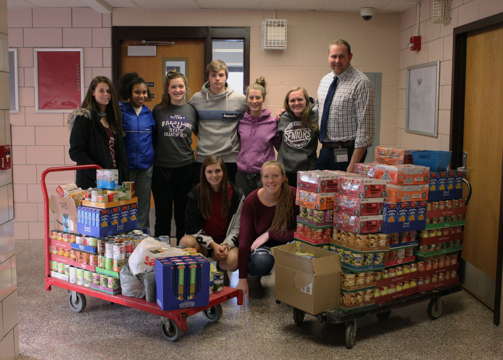 Varsity Club members & hundreds of donated items